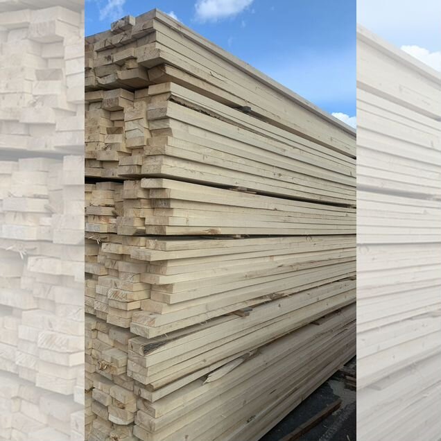 Доска обрезная 50×150×6000 мм, осина, ракурс 2